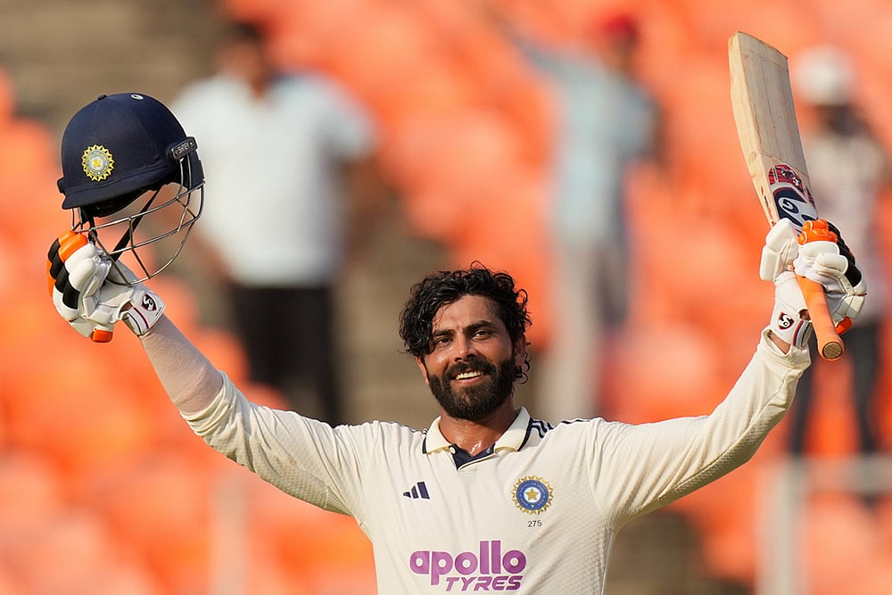 India vs West indies cricket series 1st test day 2 photos: Ravindra Jadeja