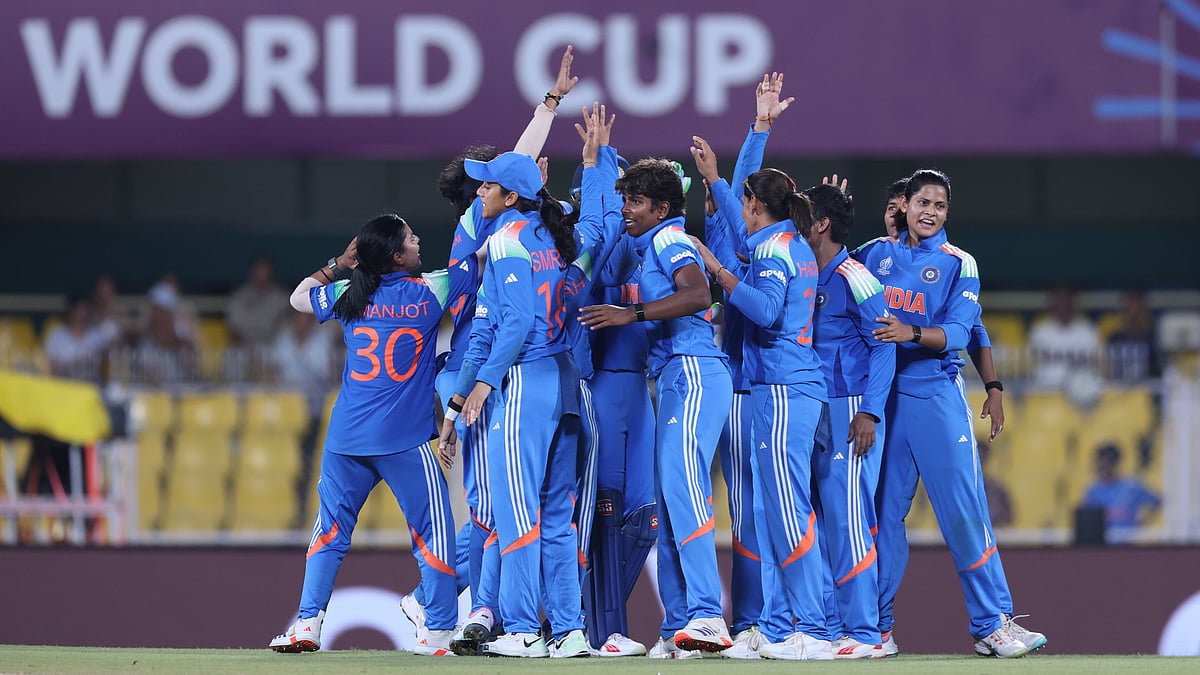 X/ BCCI : Team India celebrating their Women's World Cup 2025 match  victory over Pakistan 