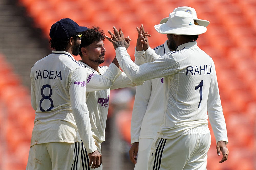 India Vs West Indies cricket series 1st Test  match Day 3 photos:  Kuldeep Yadav