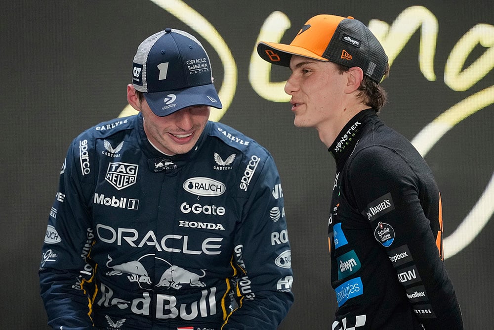 McLaren driver Lando Norris and Red Bull driver Max Verstappen
