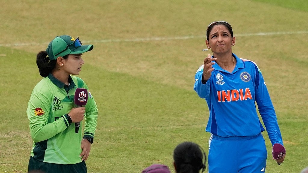 AP : ICC Women's World Cup: Did IND-W Captain Harmanpreet Kaur Refuse Handshake With PAK-W Skipper Fatima Sana?