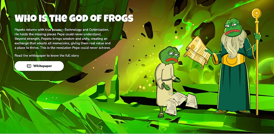 Cartoon illustration &  text about Pepeto 