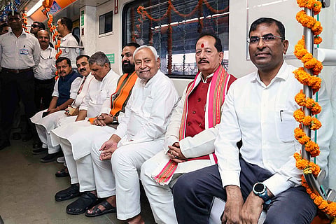 Nitish Kumar, Dy CMs travel Patna Metro after inauguration of first phase