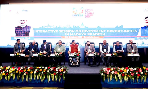 Chief Minister Dr. Mohan Yadav with leading industrialists and investors during the Interactive Session in Guwahati (Assam)