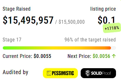 XYZVerse presale amount raised banner