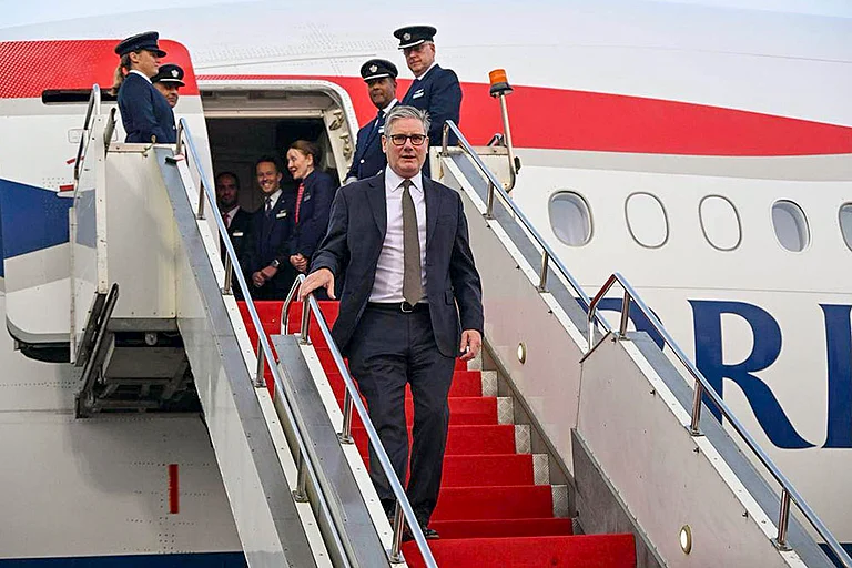 UK PM Keir Starmer in Mumbai - | Photo: @mieknathshinde/X via PTI