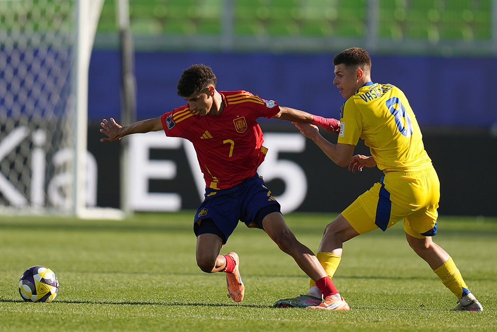 FIFA U-20 World Cup Chile 2025 Ukraine vs Spain match photos: Rayane Belaid