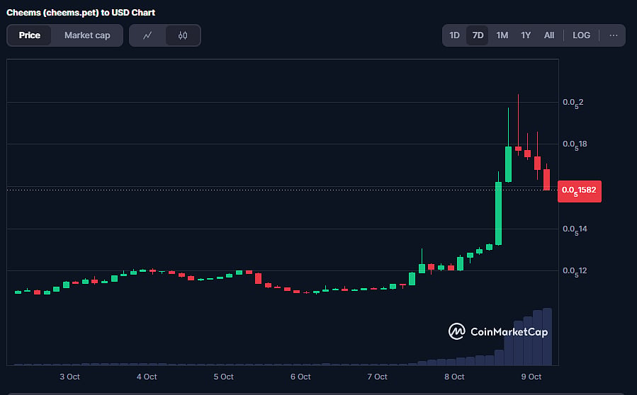 CHEEMS Coin Price Chart