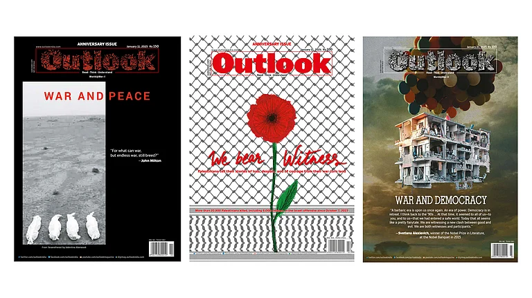 Outlook magazines Covers of issues covering Gaza - Outlook Design Team