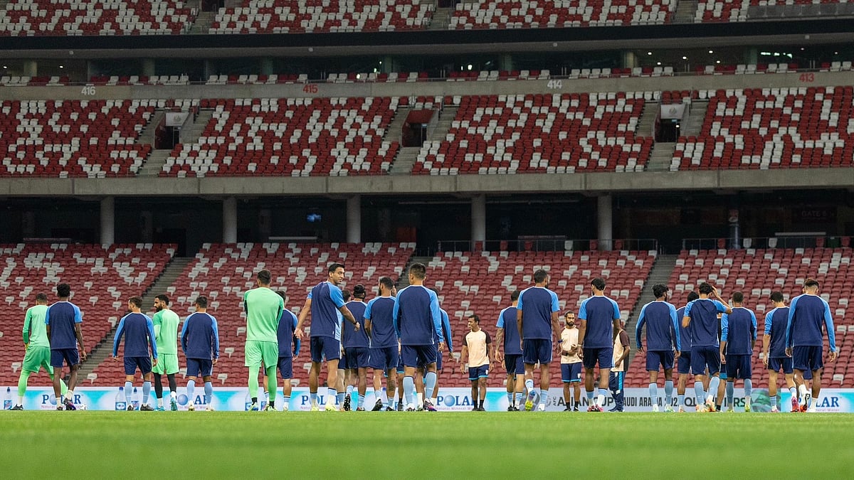 X/IndianFootball : India Vs Singapore, AFC Asian Cup 2027 Qualifiers: New India coach Khalid Jamil at the national camp in Bengaluru.