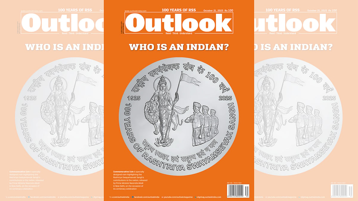 Outlook Photo : Cover of Outlook October 21 Issue 'Who Is An Indian?'