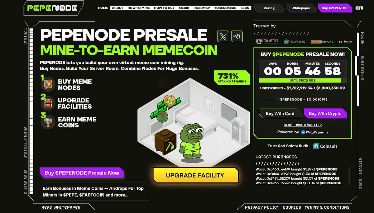 Pepenode (PEPENODE) presale ad