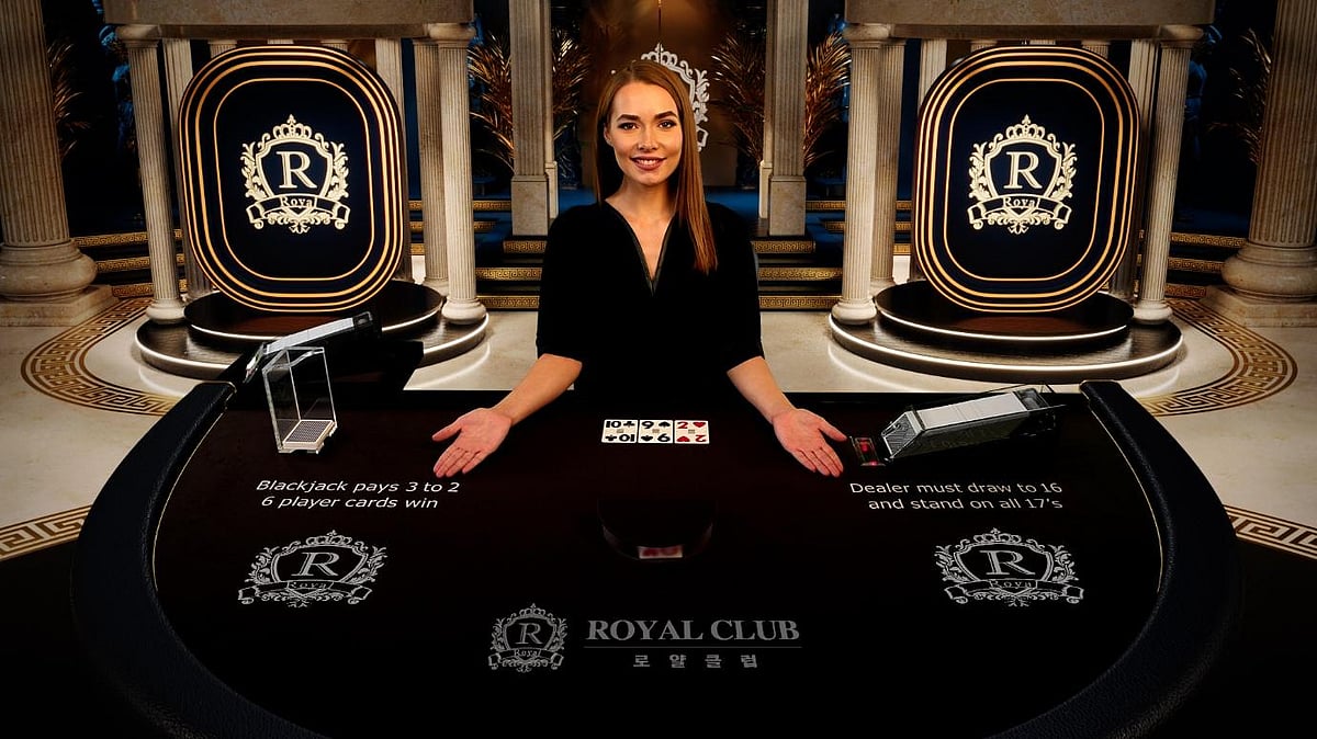 Woman at casino table in royal club