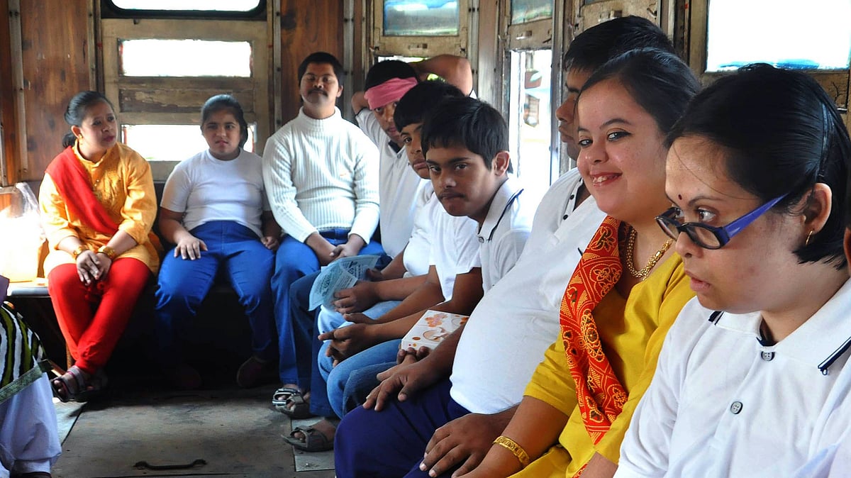| IMAGO/Pacific Press Agency; Representative image : World Down Syndrome Day observation Children with Down Syndrome rides a Tram during World Down Syndrome Day observation in Kolkata on March 21, 2017. 