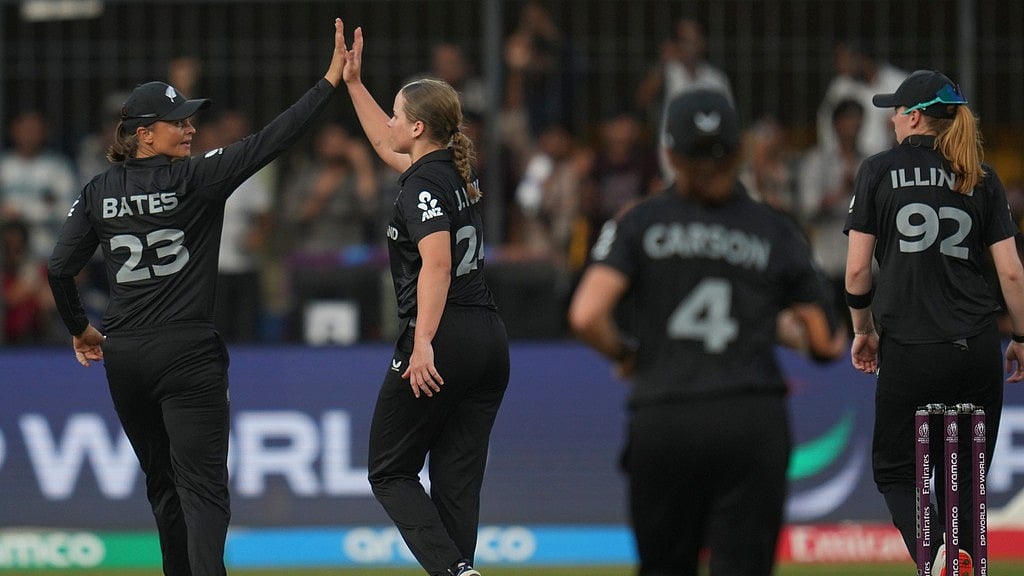 Photo: AP : New Zealand Women's team during the Women's World Cup 2025