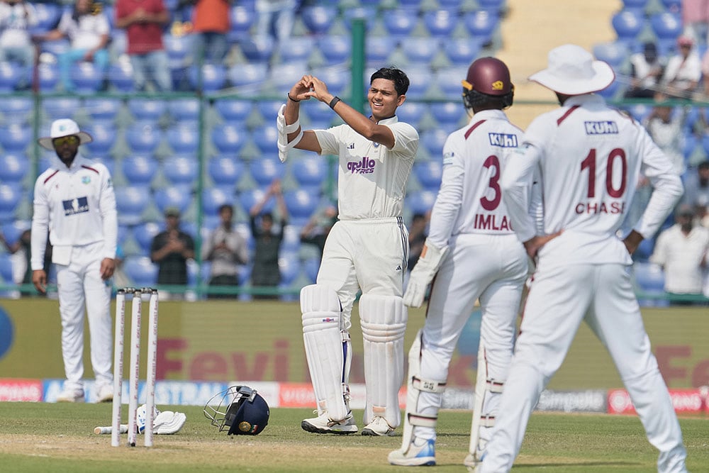 India Vs West Indies 2nd Test Cricket match Day 1 highlights_Yashasvi Jaiswal