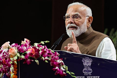 PM Modi at an event at Pusa in Delhi