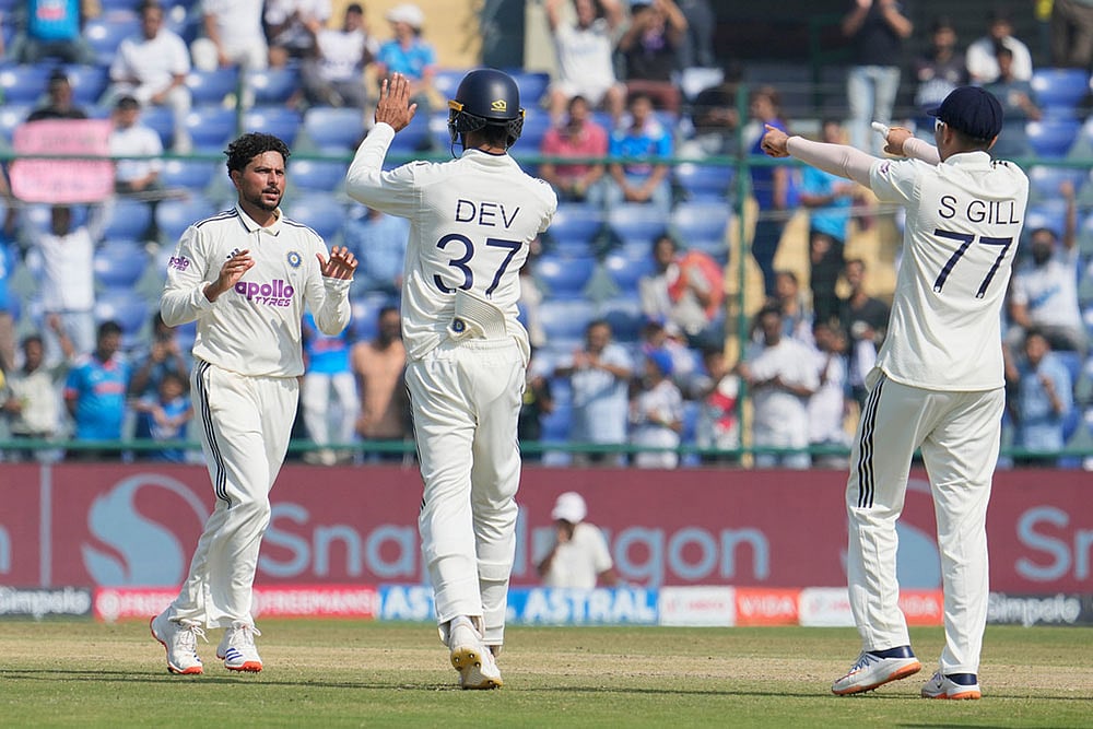 India Vs West Indies 2nd Test Cricket match Day 3 highlights_Kuldeep Yadav