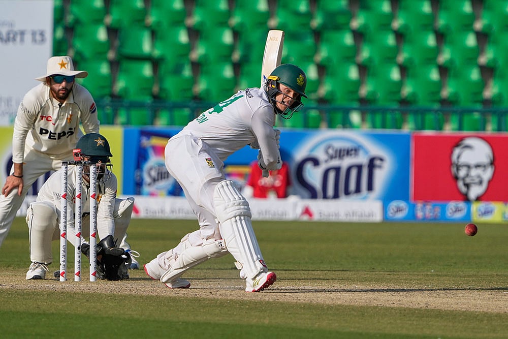 South Africa tour of Pakistan 1st test day 2 photos from Lahore_Ryan Rickelton
