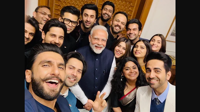 Narendra Modi with Bollywood Stars - Twitter/X