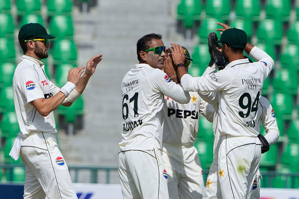South Africa tour of Pakistan 1st test day 2 photos from Lahore_Pakistans Noman Ali