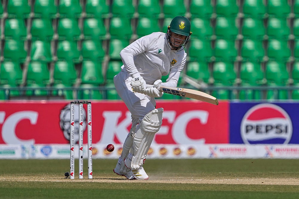 South Africa tour of Pakistan 1st test day 2 photos from Lahore_Ryan Rickelton 