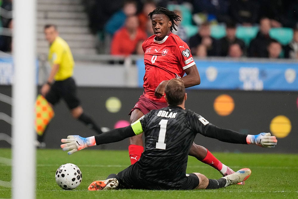 World Cup Qualifying Soccer Match: Slovenia vs Switzerland