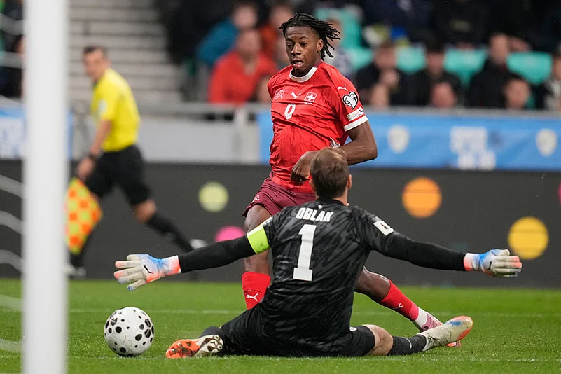 World Cup Qualifying Soccer Match: Slovenia vs Switzerland