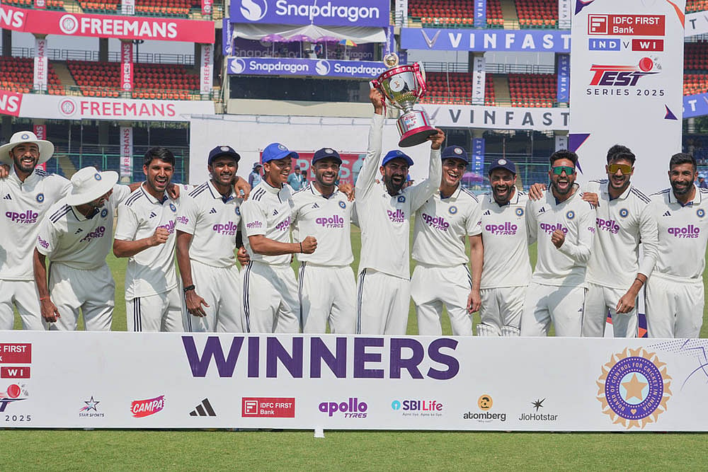 | Photo: AP/Manish Swarup : India vs West Indies 2nd Test Day 5