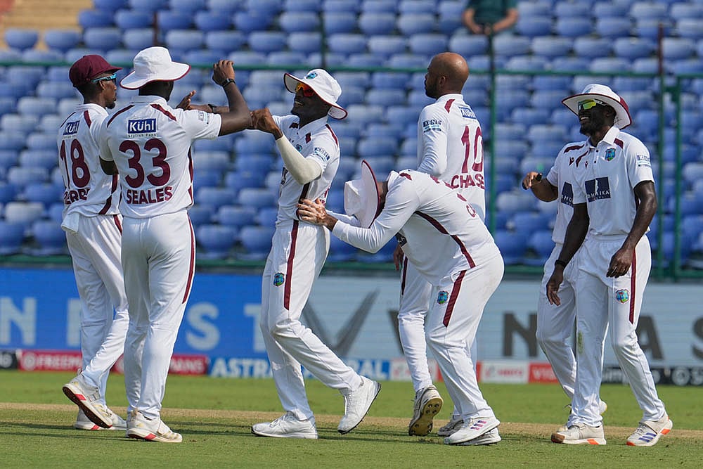 West indies tour of India, 2nd test cricket day 5 photo highlights_Justin Greaves