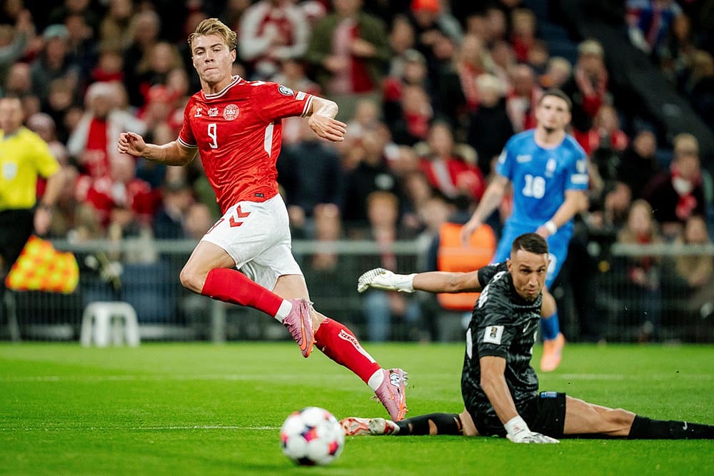 FIFA World Cup 2026 Group C Euopean Qualifiers Denmark Vs Greece_Rasmus Hoejlund