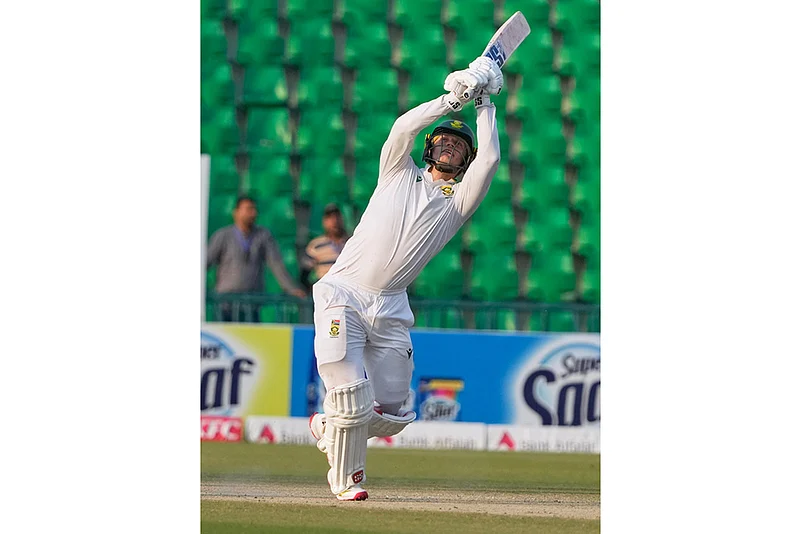 South Africa tour of Pakistan 1st test day 3 photos from Lahore_Ryan Rickelton