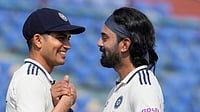 India Vs Afghanistan Preview, One-Off Test: IND Face AFG In Mullanpur's Maiden Red-Ball Fixture (AP Photo/Manish Swarup) : India's captain Shubman Gill congratulates teammate KL Rahul on wining the second cricket test match between India and West Indies at the Arun Jaitley Stadium in New Delhi, India, Tuesday, Oct.14, 2025.