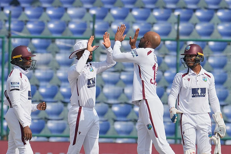 West indies tour of India, 2nd test cricket day 5 photo highlights_Roston Chase