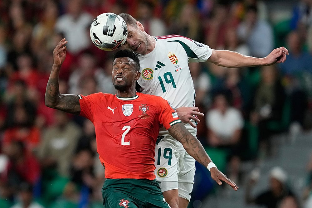 FIFA World Cup 2026 European qualifying Group F soccer match Portugal Vs Hungary: Barnabas Varga
