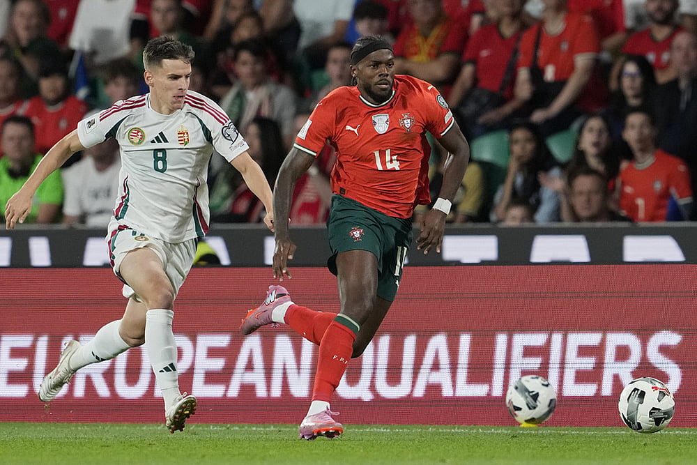 FIFA World Cup 2026 European qualifying Group F soccer match Portugal Vs Hungary: Milan Vitalis