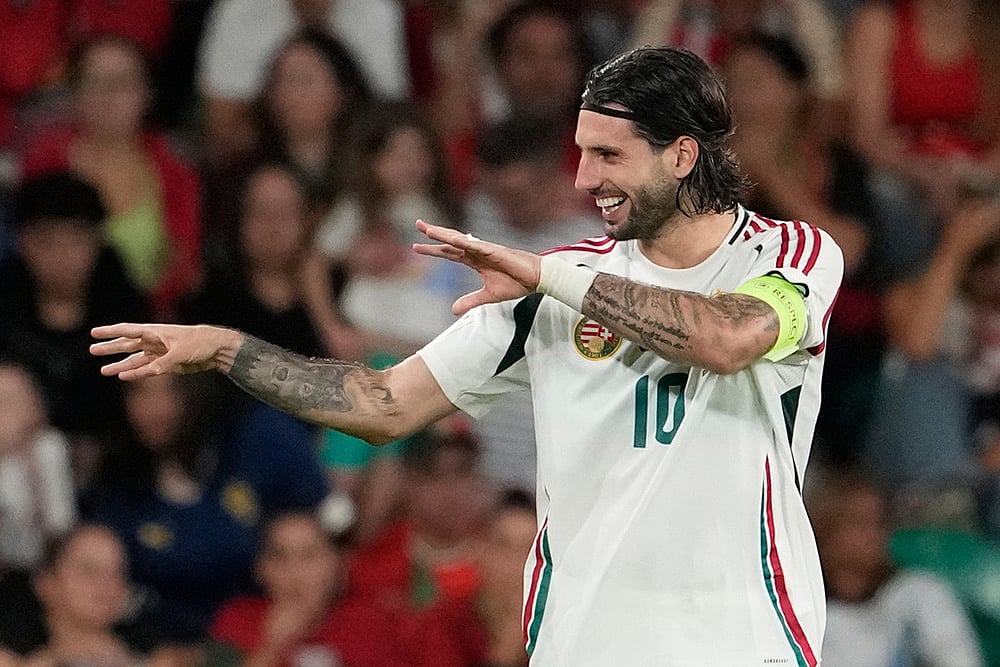 FIFA World Cup 2026 European qualifying Group F soccer match Portugal Vs Hungary: Dominik Szoboszlai