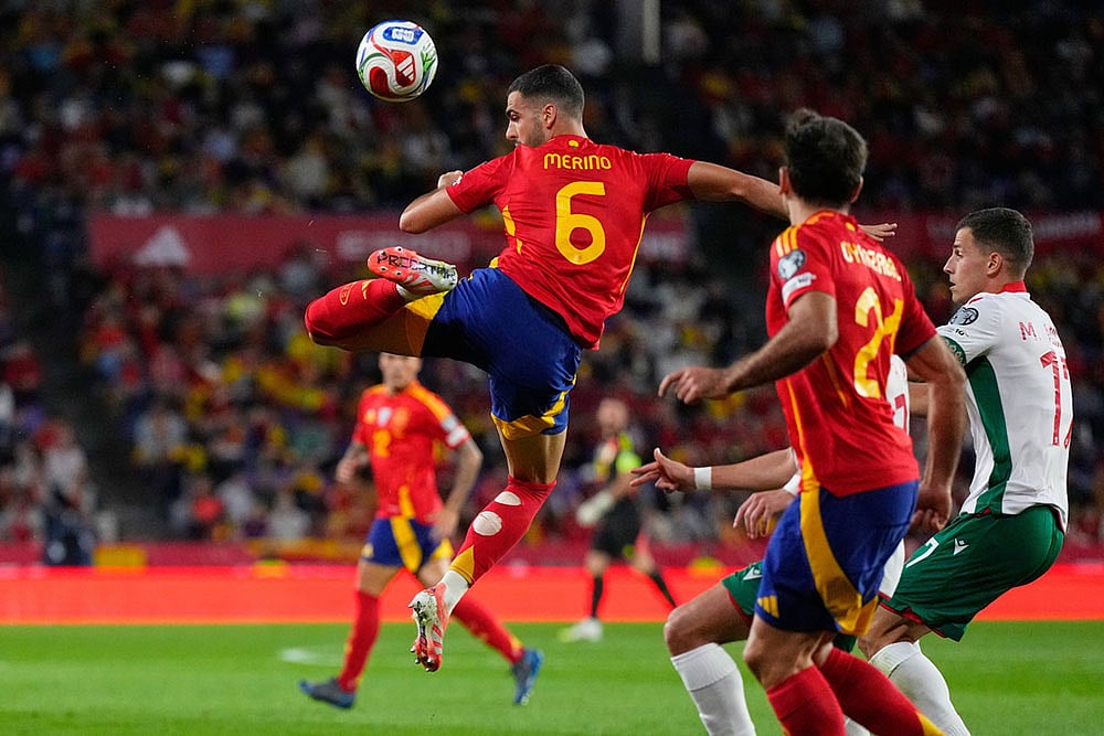 FIFA World Cup Qualifier Soccer Match: Spain vs Bulgaria