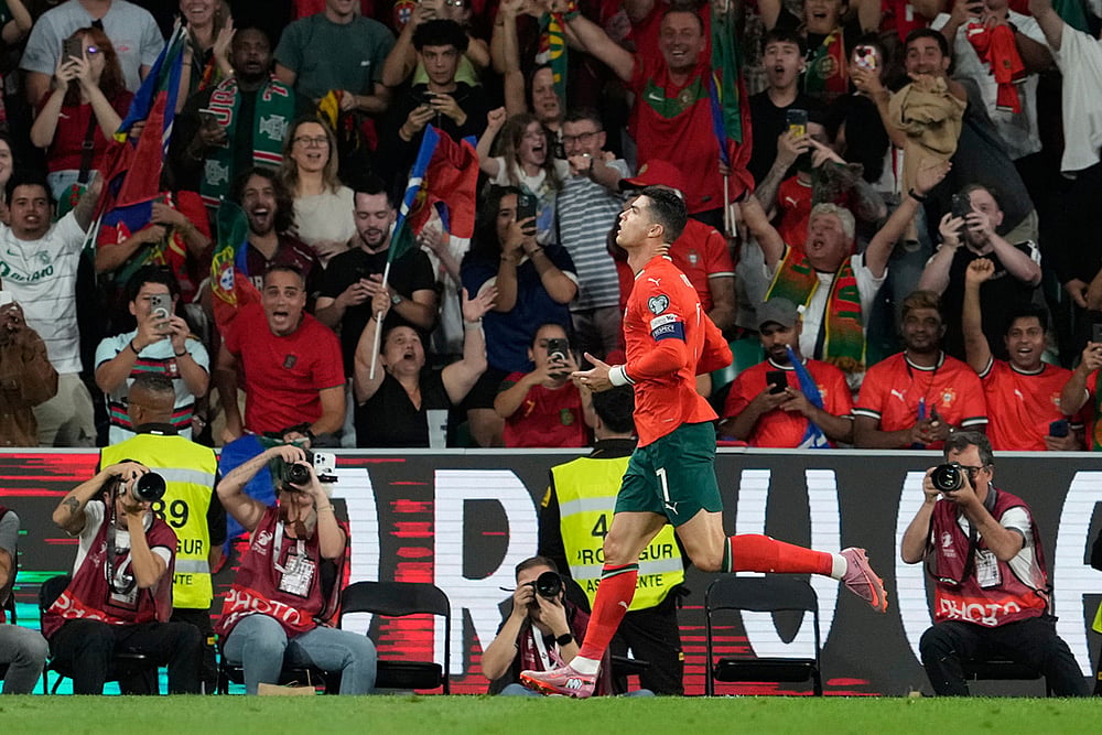FIFA World Cup 2026 European qualifying Group F soccer match Portugal Vs Hungary: Cristiano Ronaldo