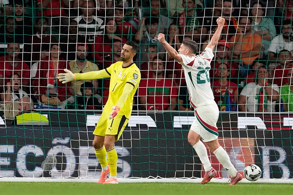 FIFA World Cup 2026 European qualifying Group F soccer match Portugal Vs Hungary: Roland Sallai