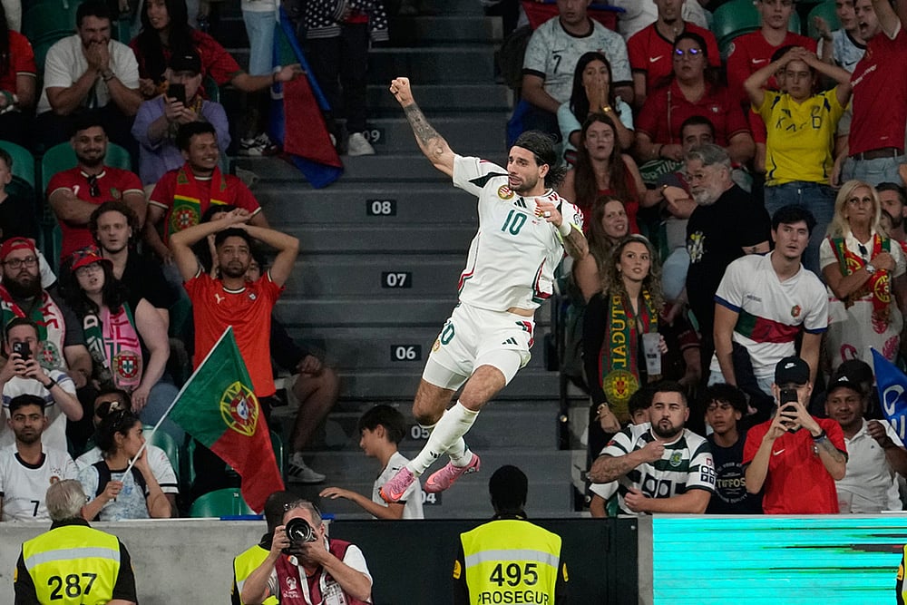 FIFA World Cup 2026 European qualifying Group F soccer match Portugal Vs Hungary: Dominik Szoboszlai