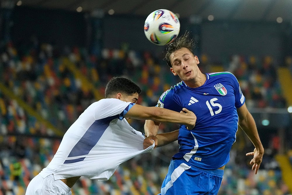 FIFA World Cup 2026 European qualifying Group I soccer match Italy vs Israel: Pio Esposito