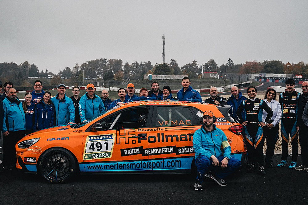 ADAC Nurburgring Langstrecken-Series Driver Akshay Gupta driving the 491 Hyundai i30N