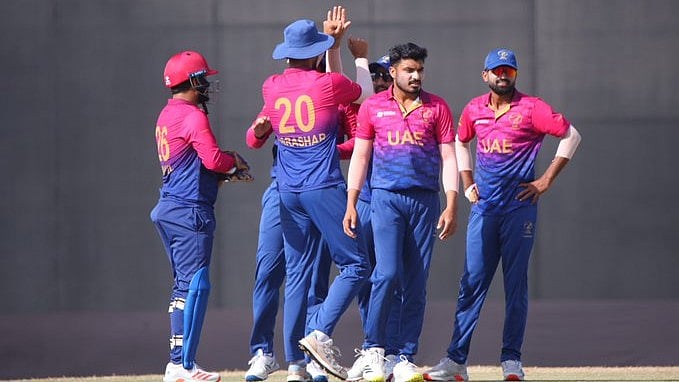 X/EmiratesCricket : File photo of UAE cricket team.