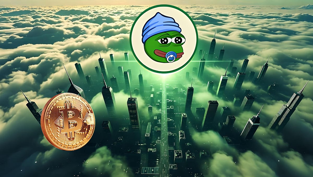 Push Little Pepe (LILPEPE) & Bitcoin symbol