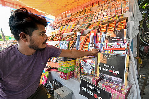 Firecrackers named 'Operation Sindoor' and 'BrahMos' in Prayagraj