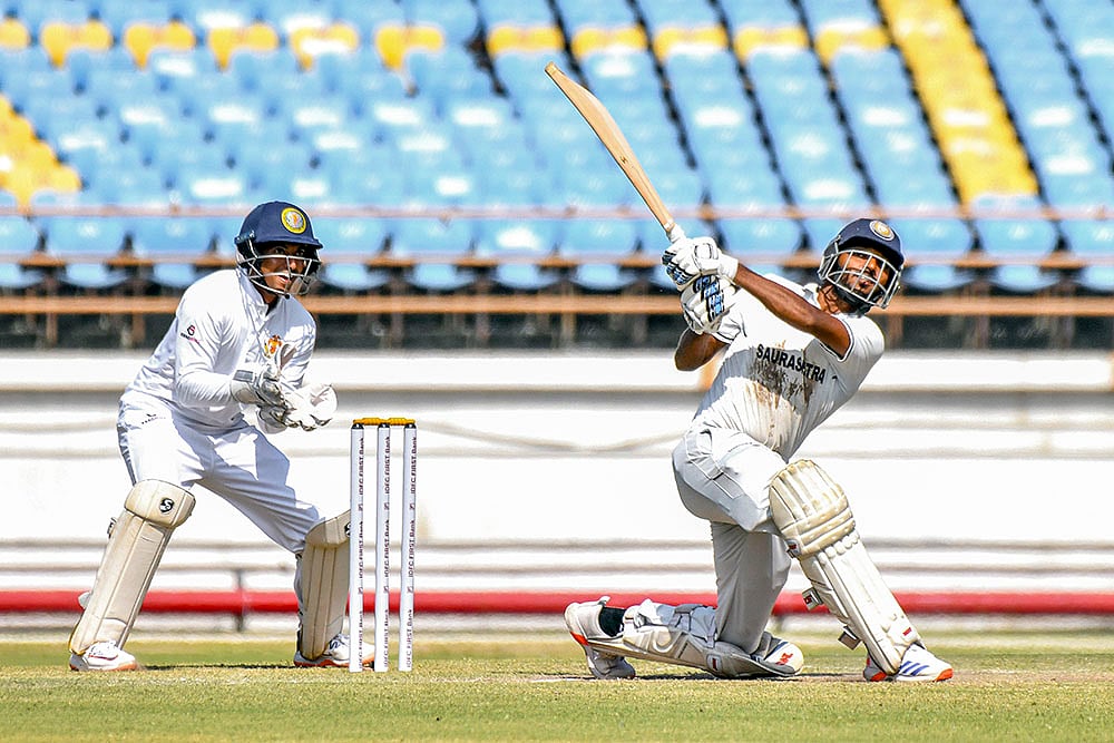Ranji Trophy Cricket 2025-26 Saurashtra vs Karnataka match Day 3_Chetan Sakariya