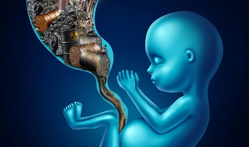 illustration for prenatal air pollution issues