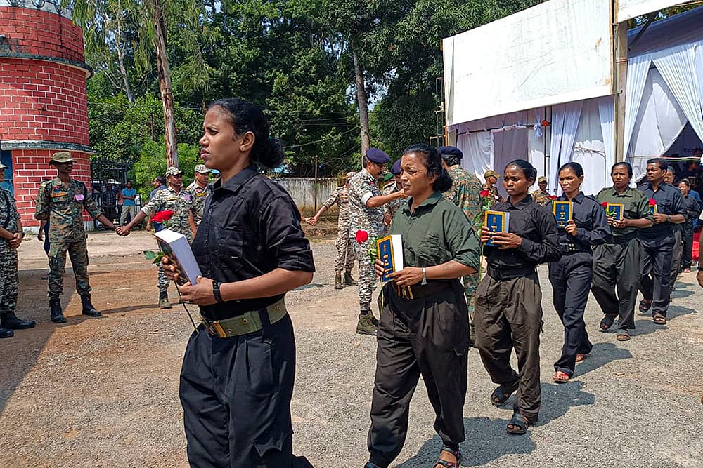 Maoists surrender in Chhattisgarhs Bastar