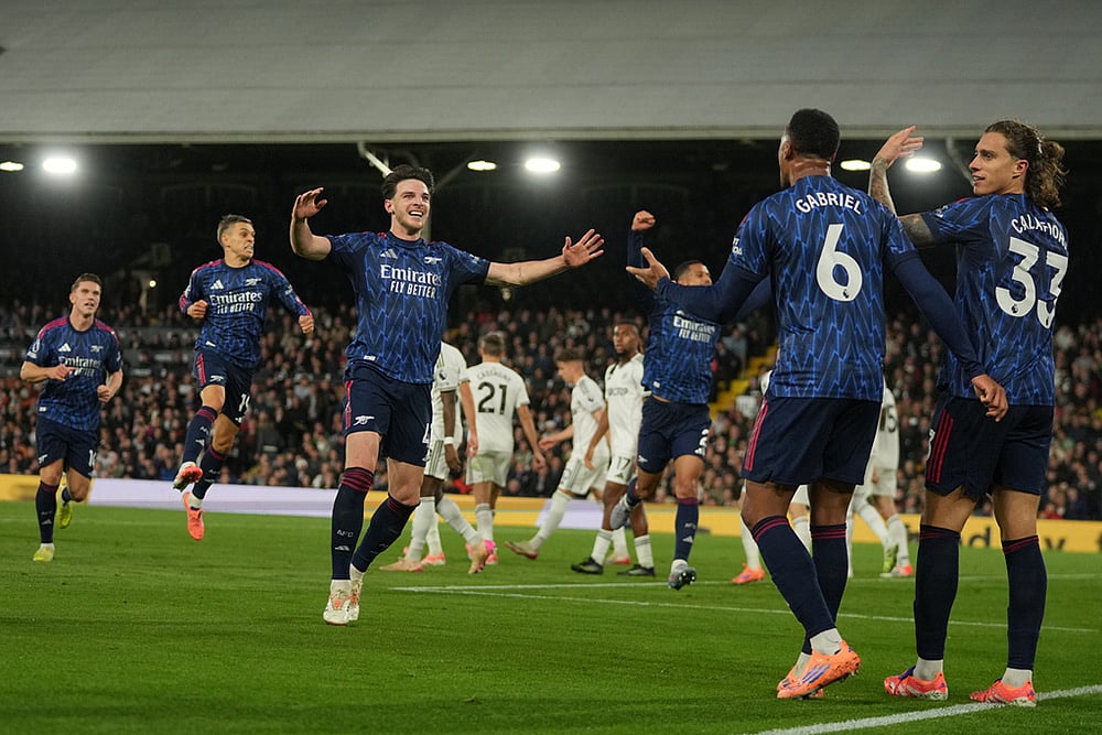 Britain soccer Premier League Arsenal Vs Fulham match photos_1